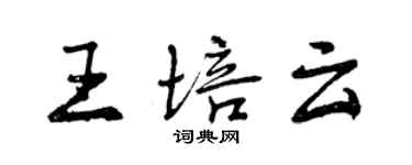 曾慶福王培雲行書個性簽名怎么寫