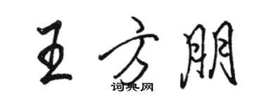 駱恆光王方朋行書個性簽名怎么寫