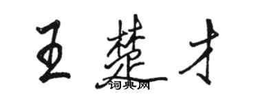 駱恆光王楚才行書個性簽名怎么寫