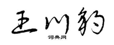 曾慶福王川豹草書個性簽名怎么寫