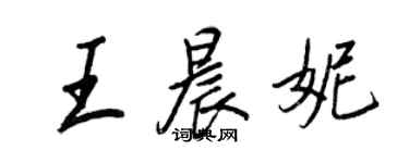 王正良王晨妮行書個性簽名怎么寫