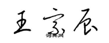 梁錦英王宗辰草書個性簽名怎么寫