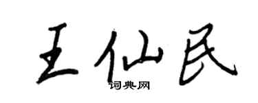 王正良王仙民行書個性簽名怎么寫