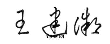 駱恆光王建微草書個性簽名怎么寫