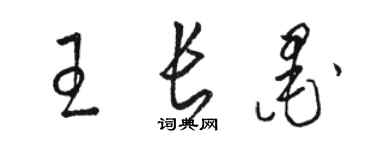 駱恆光王長墨草書個性簽名怎么寫