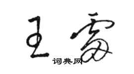 駱恆光王雷草書個性簽名怎么寫