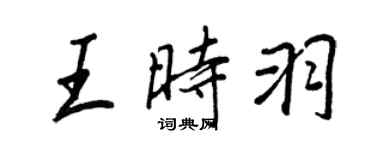 王正良王時羽行書個性簽名怎么寫