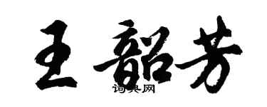 胡問遂王韶芳行書個性簽名怎么寫