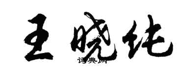 胡問遂王曉純行書個性簽名怎么寫