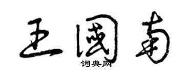 曾慶福王國南草書個性簽名怎么寫
