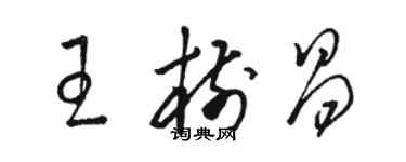 駱恆光王樹昌草書個性簽名怎么寫