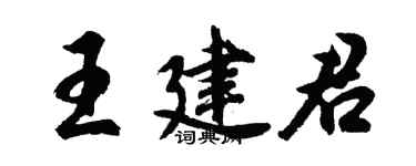 胡問遂王建君行書個性簽名怎么寫