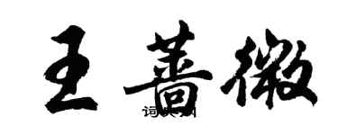 胡問遂王薔微行書個性簽名怎么寫