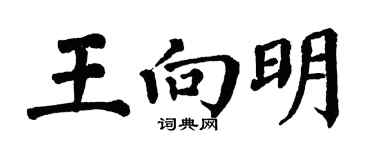 翁闓運王向明楷書個性簽名怎么寫