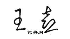 駱恆光王喜草書個性簽名怎么寫