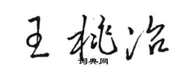 駱恆光王桃冶草書個性簽名怎么寫