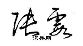 曾慶福張霞草書個性簽名怎么寫