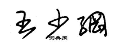 朱錫榮王少綱草書個性簽名怎么寫
