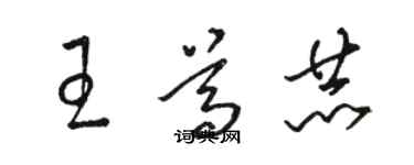 駱恆光王尊赫草書個性簽名怎么寫