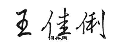 駱恆光王佳俐行書個性簽名怎么寫