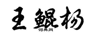 胡問遂王鯤楊行書個性簽名怎么寫