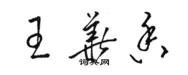 駱恆光王華香草書個性簽名怎么寫