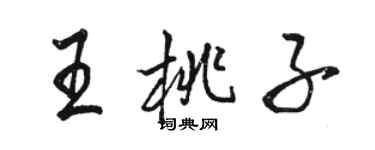 駱恆光王桃子行書個性簽名怎么寫