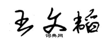 朱錫榮王文韜草書個性簽名怎么寫