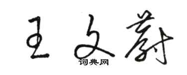 駱恆光王文蔚草書個性簽名怎么寫