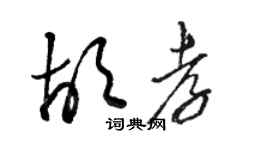 駱恆光胡孝草書個性簽名怎么寫