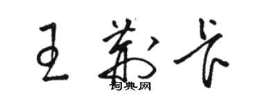 駱恆光王荊卡草書個性簽名怎么寫