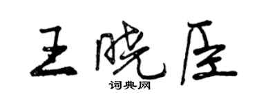 曾慶福王曉臣行書個性簽名怎么寫