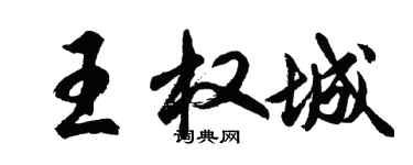 胡問遂王權城行書個性簽名怎么寫