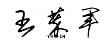 朱錫榮王萃軍草書個性簽名怎么寫