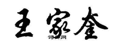 胡問遂王家奎行書個性簽名怎么寫