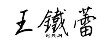 王正良王鐵蕾行書個性簽名怎么寫
