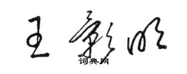 駱恆光王影明草書個性簽名怎么寫