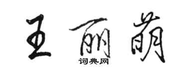 駱恆光王麗萌行書個性簽名怎么寫