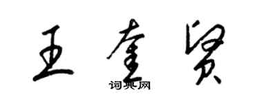 梁錦英王奎賢草書個性簽名怎么寫