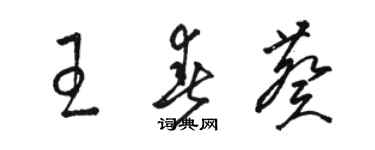 駱恆光王春葵草書個性簽名怎么寫