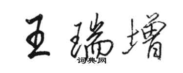 駱恆光王瑞增行書個性簽名怎么寫