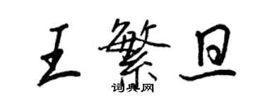 王正良王繁旦行書個性簽名怎么寫