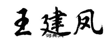 胡問遂王建鳳行書個性簽名怎么寫