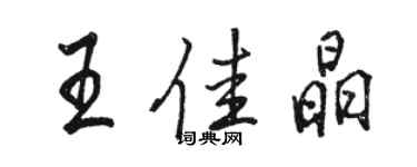 駱恆光王佳晶行書個性簽名怎么寫