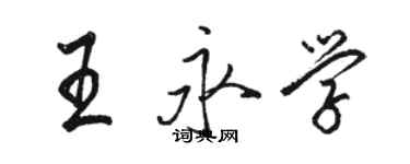 駱恆光王永學行書個性簽名怎么寫