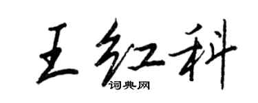 王正良王紅科行書個性簽名怎么寫