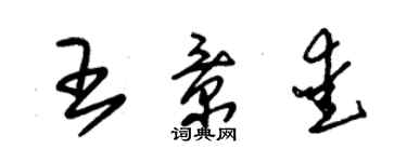 朱錫榮王景愛草書個性簽名怎么寫