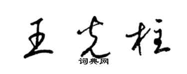 梁錦英王光柱草書個性簽名怎么寫