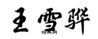 胡問遂王雪驊行書個性簽名怎么寫