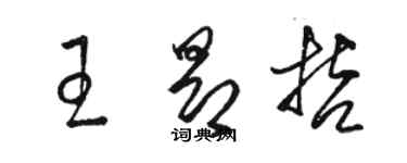 駱恆光王昂哲草書個性簽名怎么寫